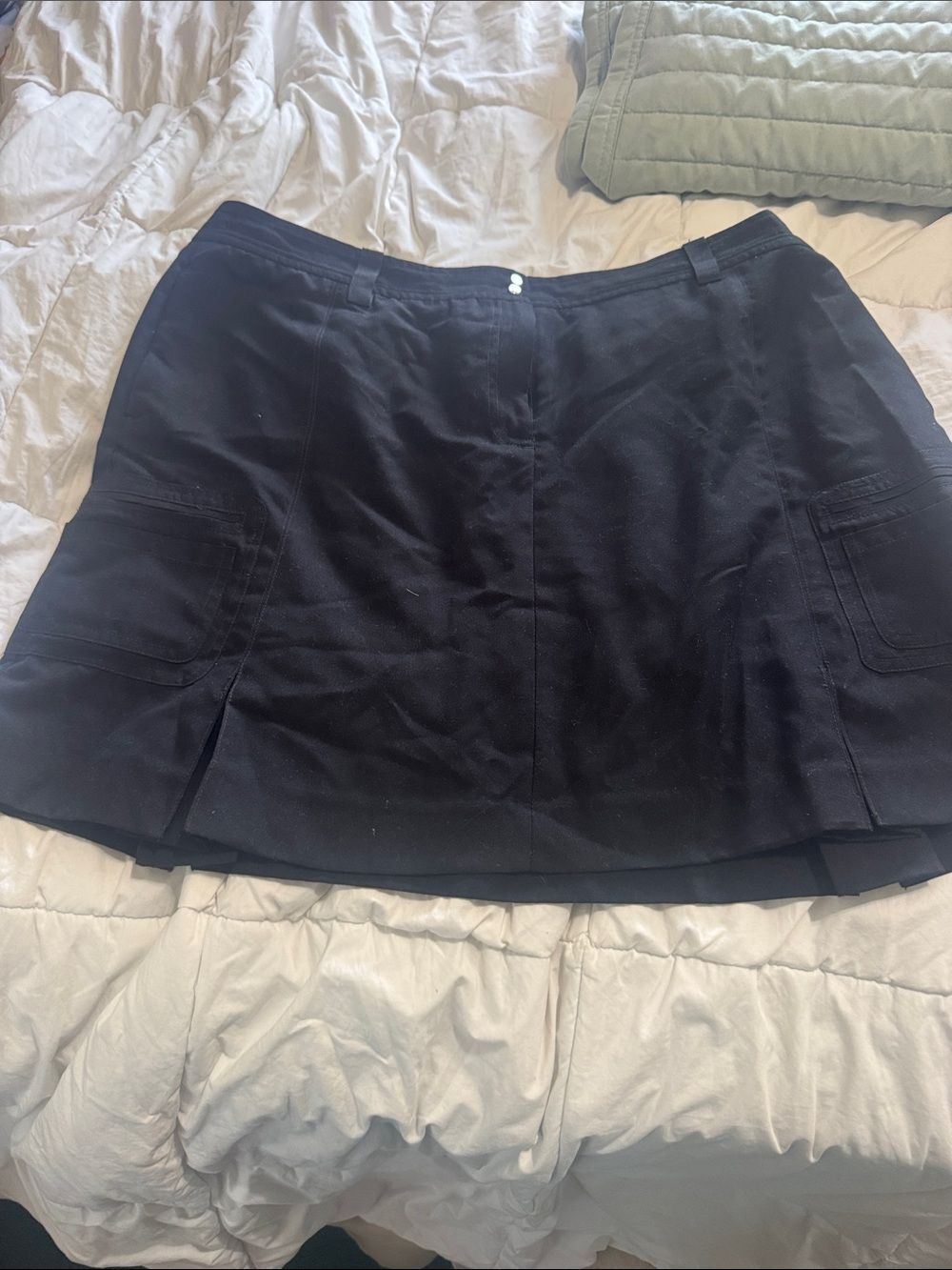 IZod Black A-Line Utility skort with Pockets